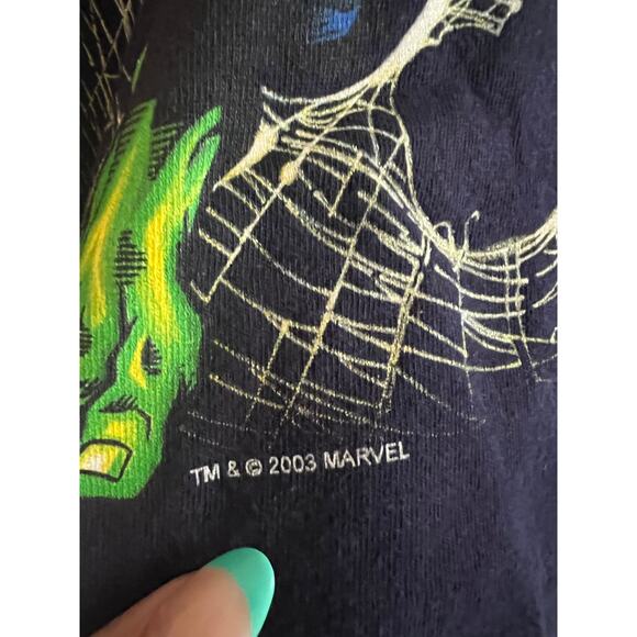 Vintage Y2K 2003 Marvel Comics Spiderman Versus Hulk T-Shirt XL JL - Picture 3 of 7